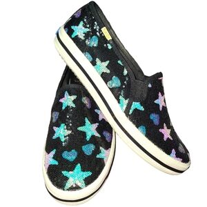 Keds x Kate Spade Double Decker Sequin Stars Sneakers Size 6